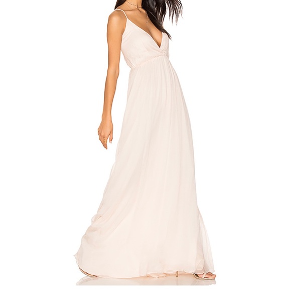 ANINE BING Chiffon Gown in Blush - Picture 2 of 8